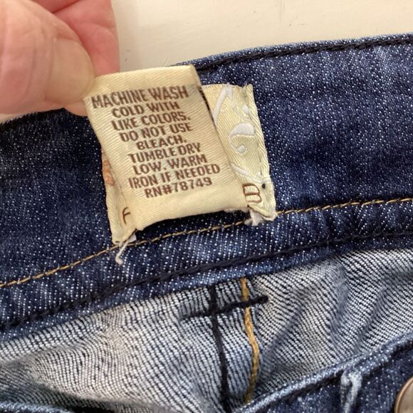 Arden b jean’s women 10 blue flare Y2K low rise back button pockets - Picture 8 of 11